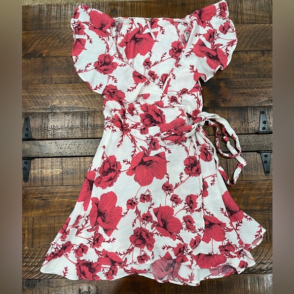Free People Pink and White Floral Mini Dress - Picture 3 of 4